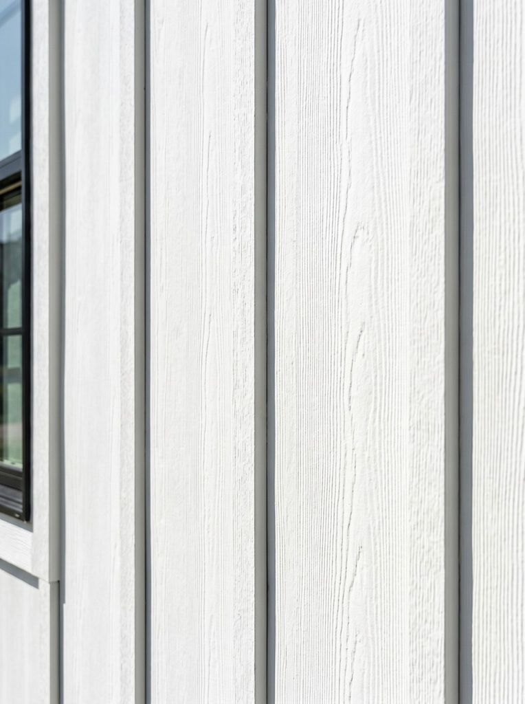 James Hardie fiber cement board and batten siding installation modern farmhouse